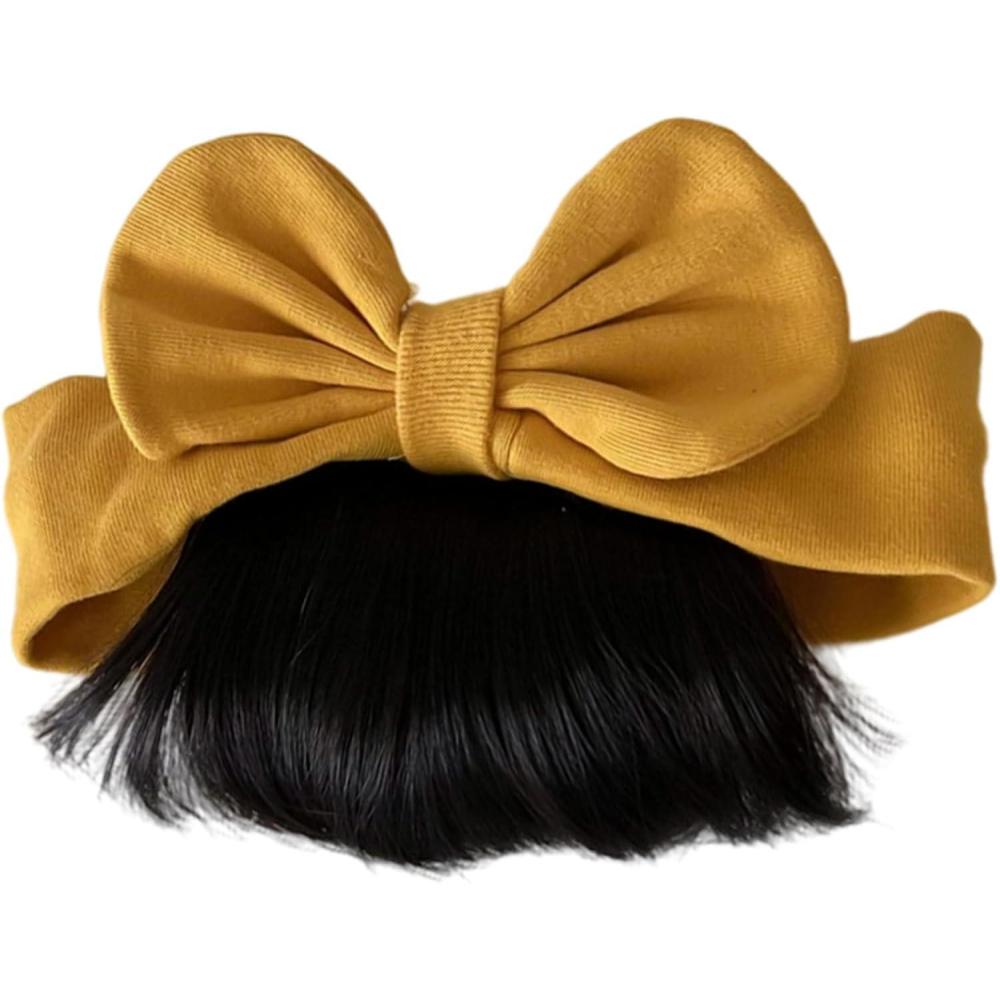 image:imagePerruque pour enfant en bas ge perruques poney avec nuds pour toutpetits postiches de cheveux adapts un usage quotidien accessoires de cheveux lgants pour les sances photo les ftes lajaune