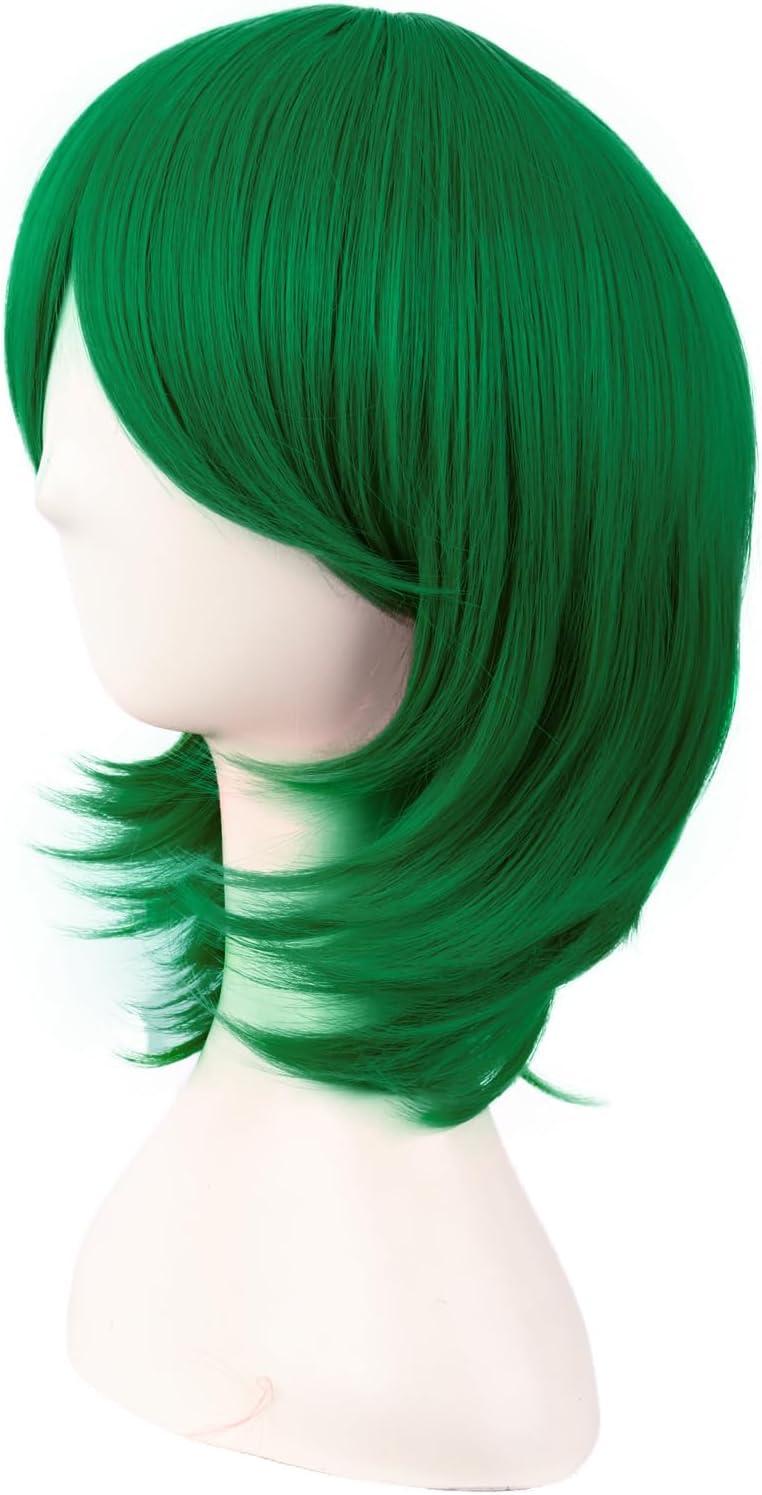 image:imageMapofBeauty 16 Pouces40 cm Synthtique Fibre Shoulder Longueur Cosplay Court Layered Perruques BrunHerbe Vert