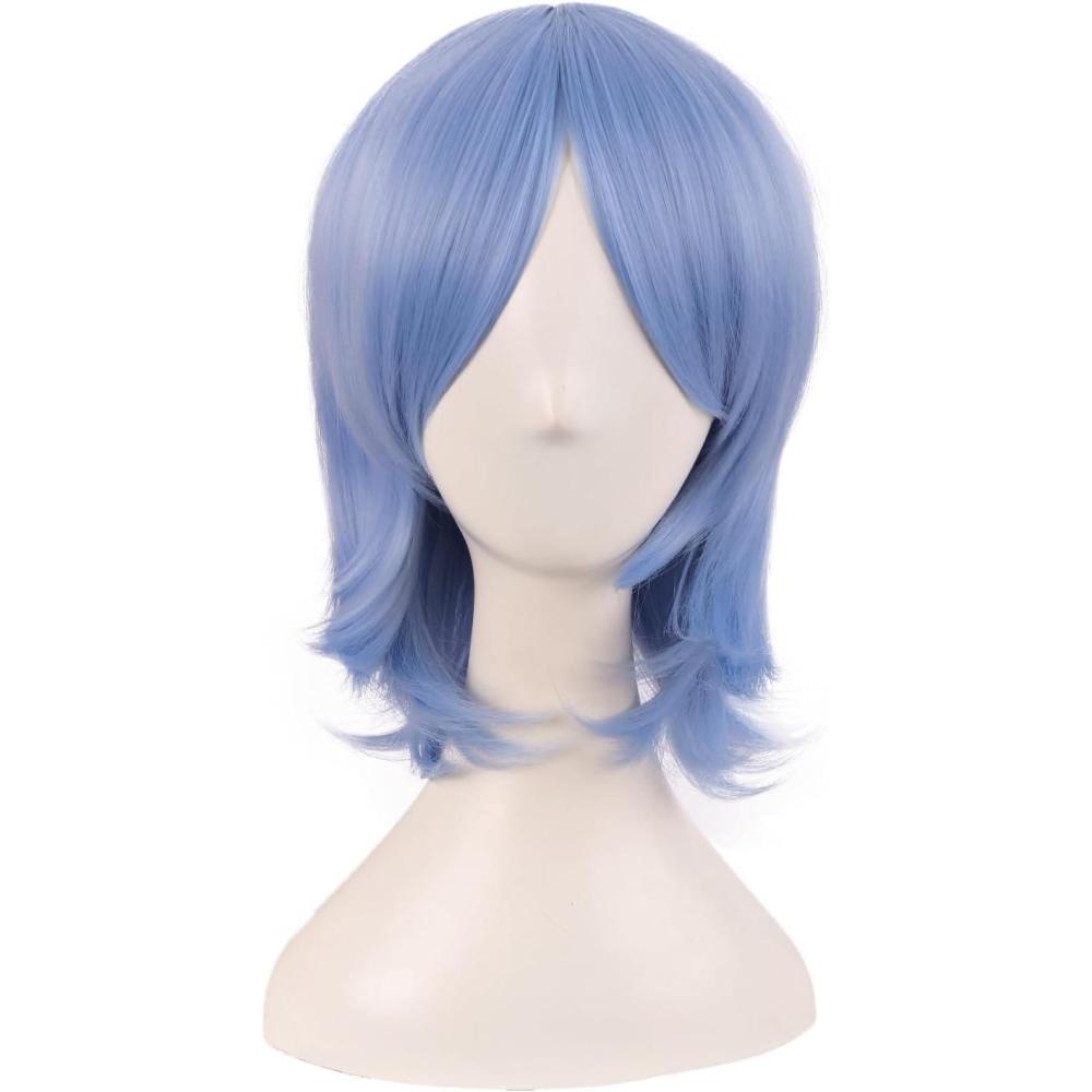 image:imageMapofBeauty 16 Pouces40 cm Synthtique Fibre Shoulder Longueur Cosplay Court Layered Perruques BrunLger Bleu Violet