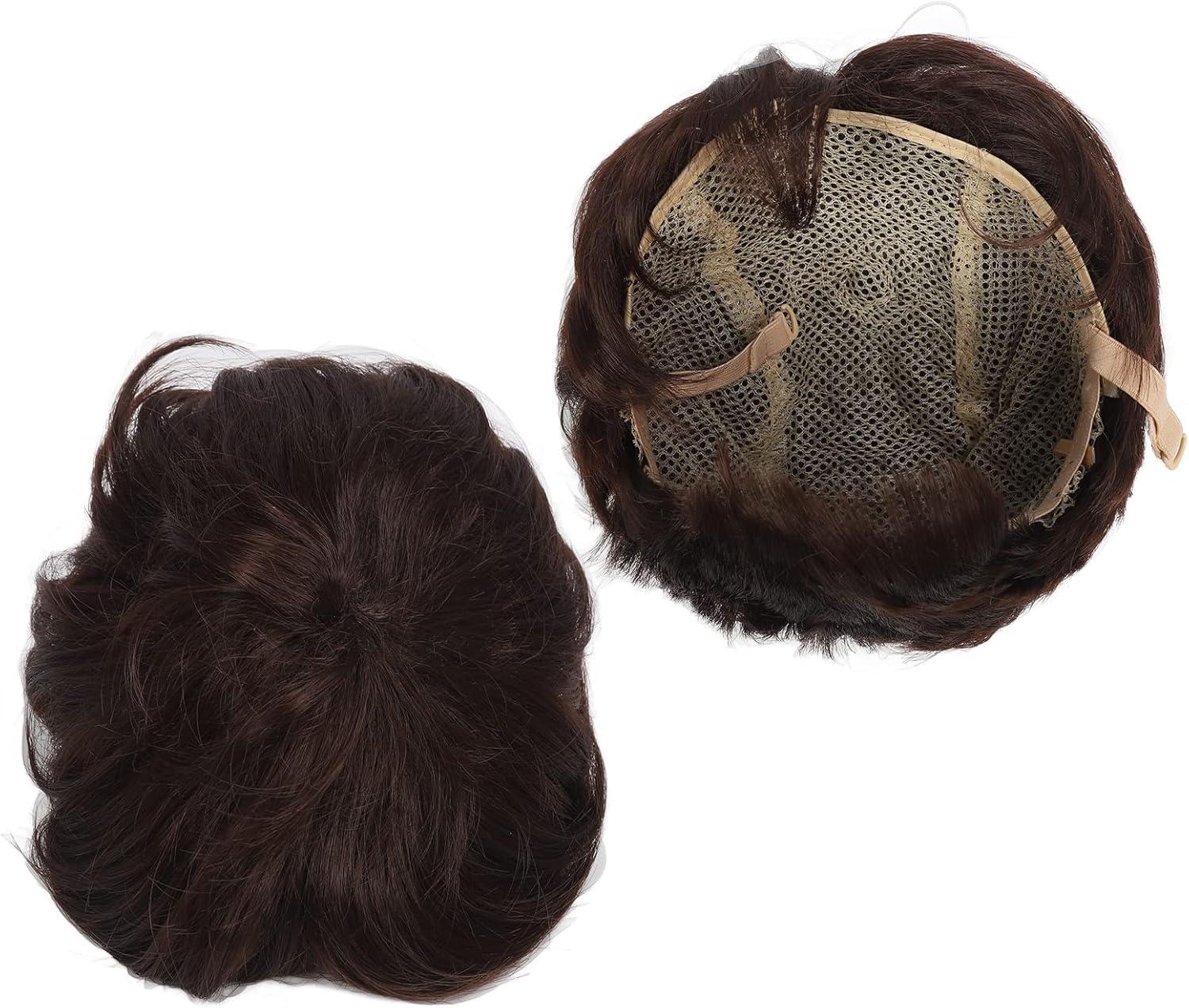 image:imagePerruque synthtique courte boucle pour garon cheveux onduls Texture moelleuse brun fonc coiffure ondule pour enfants fte dhalloween Cosplay