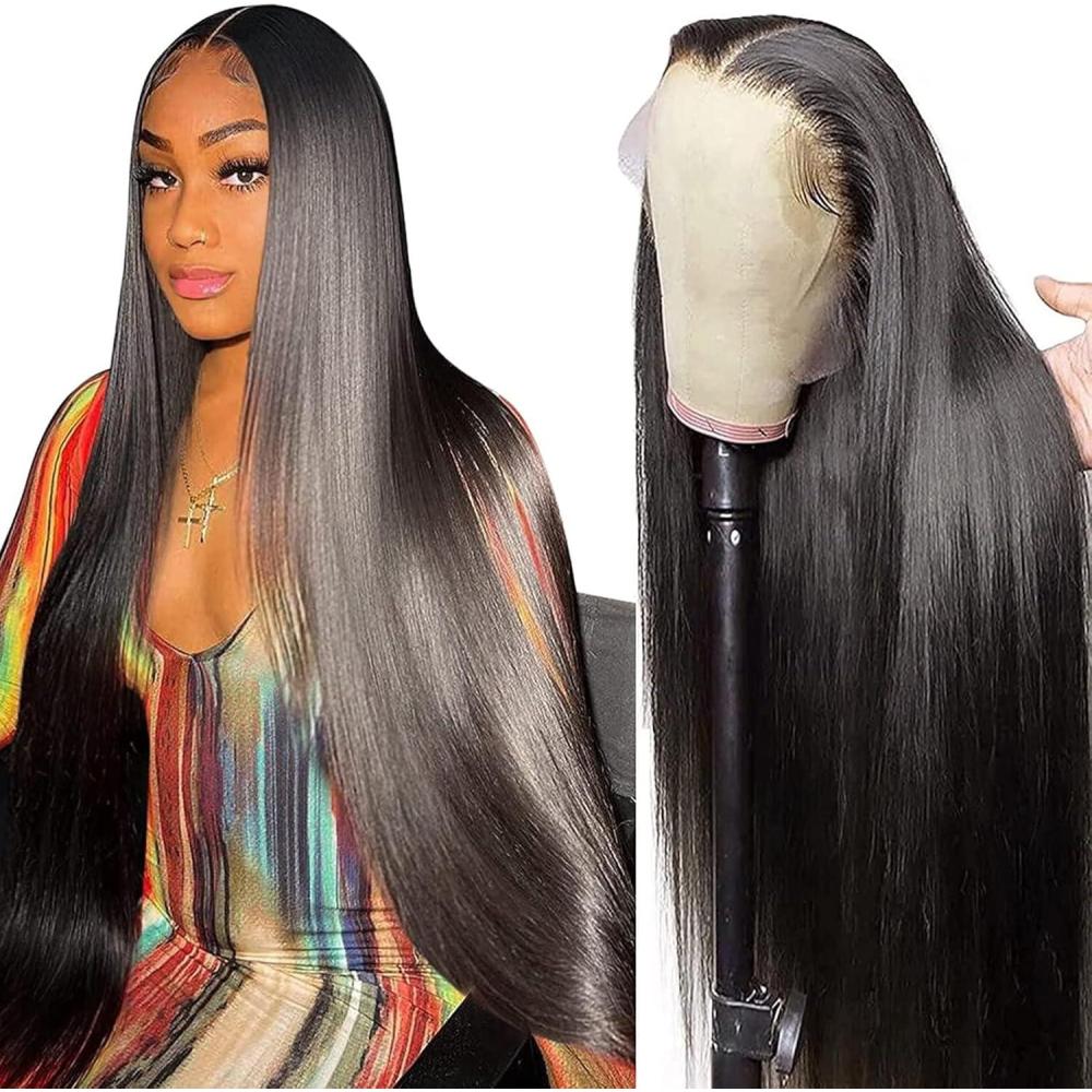 image:image18Inch Perruque Femme Naturelle BrSilien 5x5 Hd Lace Wig Human Hair 200 Density Straight Perruque Bresilienne Cheveux Humain Glueless Wig Human Hair For Black Women 45 Cm13x6 Lace Front Wig