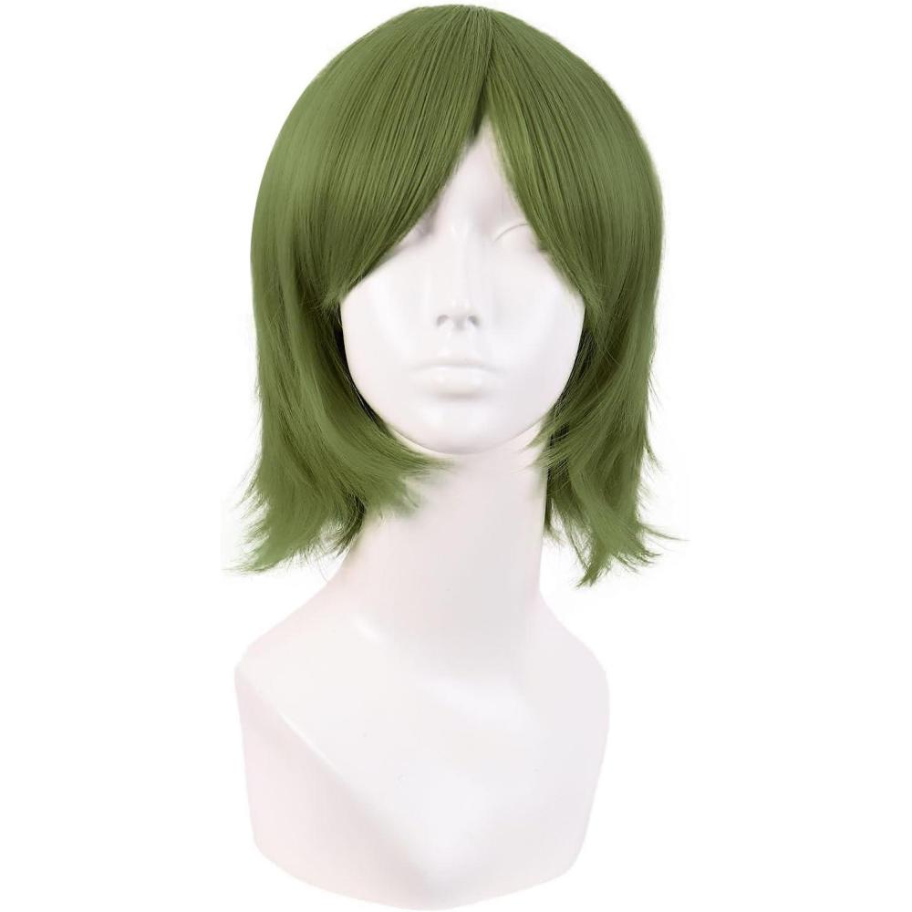 image:imageMapofBeauty 12 Pouce30cm Perruque Courte Droite Cosplay Party NoirOlive Vert