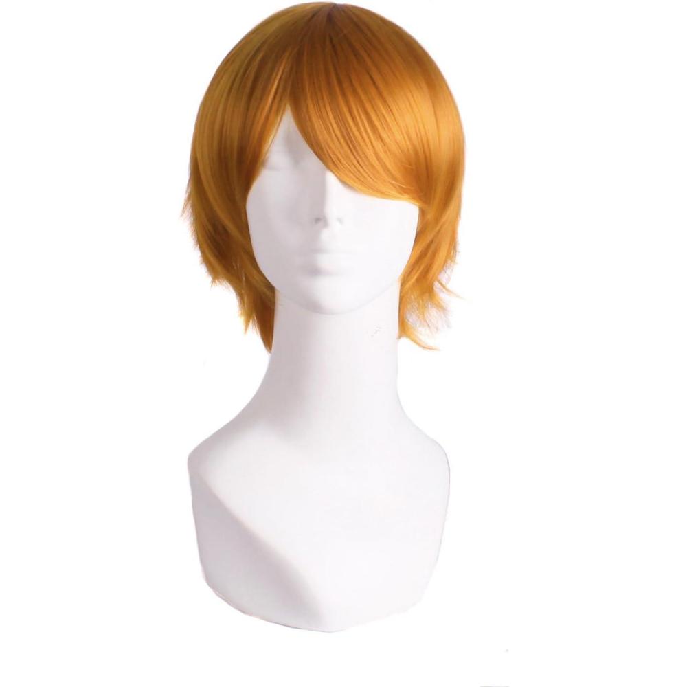 image:imageMapofBeauty 12 Pouce30cm Perruque Courte Droite Cosplay Party NoirOrrangeRougeBleu