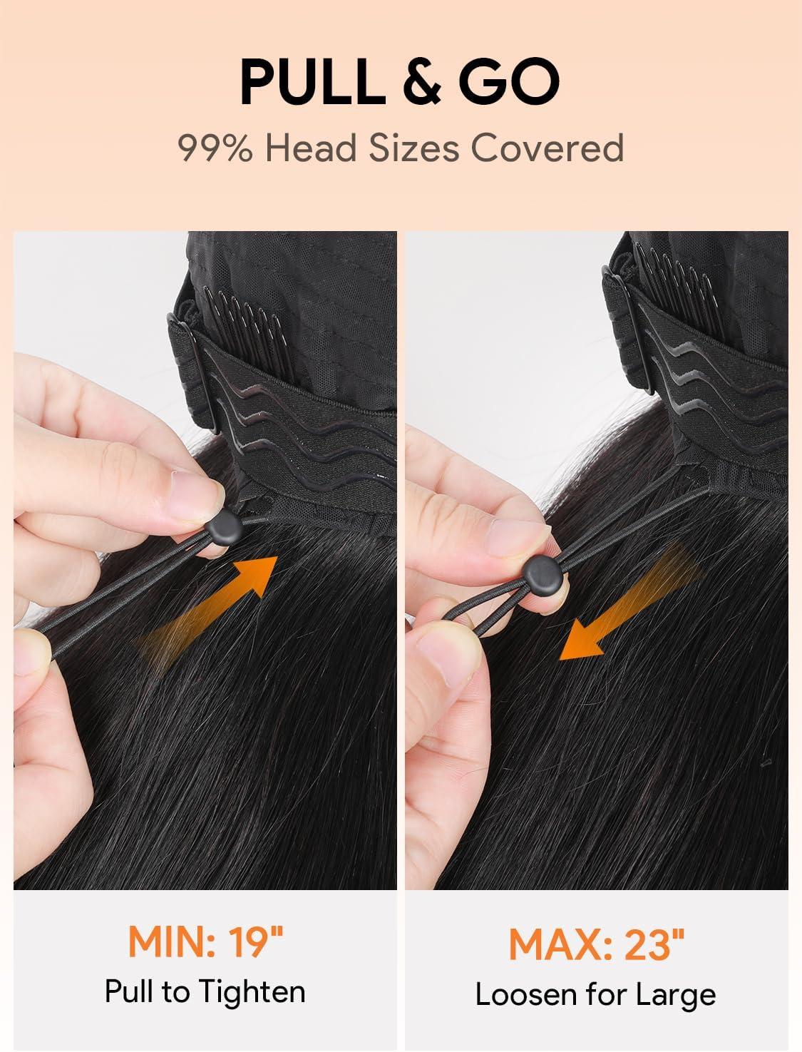 image:imageOxeyegirl 18 Pouces 13x6 Straight Perruque Femme Naturelle Brsilien 180 Densit Perruque Cheveux Humain HD Lace Frontal Glueless Wig Human Hair with Elastic Drawstring Brazilian Silky Straight Hair16 pouces41cm